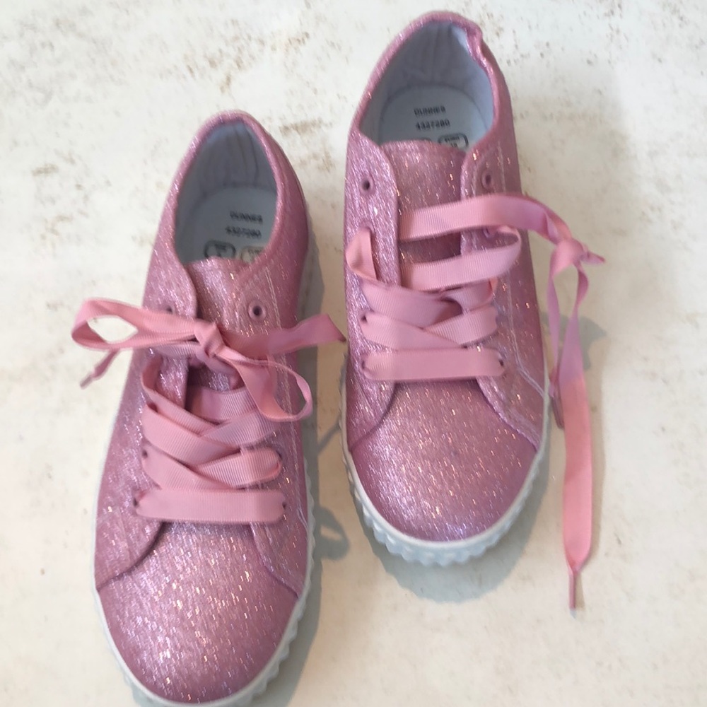 Dunnes stores pink sparkly sneakers worn once